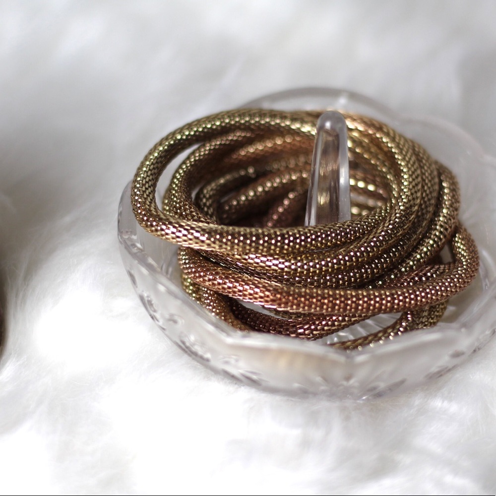 Set of 8 Gold/Bronze Bracelets